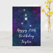 Carte Cancer Constellation Zodiaque Joyeux anniversaire (Fleur jaune)