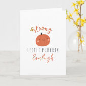 Carte cancer de l'enfant petit citrouille fort nom perso (Fleur jaune)