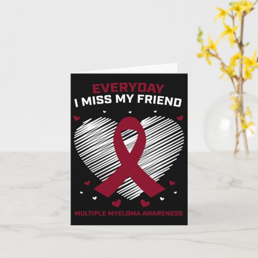 Carte Cancer Du Sang Je Manque Mon Ami Myélome Multiple  (Fleur jaune)