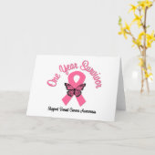 Carte Cancer du sein 1 an Survivant (Fleur jaune)