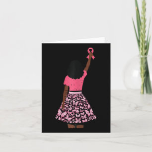 Carte Cancer du sein Afro Girl Pink Ribbon Sensibilisati