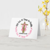 Carte Cancer du sein avec la CROIX DIEU 1 (Fleur jaune)