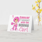 Carte Cancer du sein Fille de combat 1 (Fleur jaune)