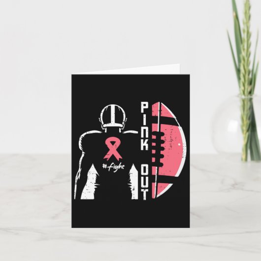 Carte Cancer du sein Footbyll américain Pink Out Sensibi (Devant)