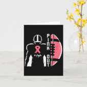 Carte Cancer du sein Footbyll américain Pink Out Sensibi (Fleur jaune)