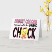 Carte Cancer Du Sein Mis Avec Le Mauvais Chick (Fleur jaune)