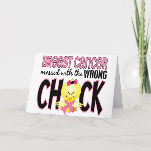 Carte Cancer Du Sein Mis Avec Le Mauvais Chick (Devant)