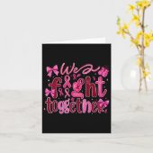 Carte Cancer du sein Nous combattons ensemble (Fleur jaune)