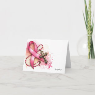 Carte Cancer du sein personnalisé Prière Saint