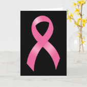 Carte Cancer du sein Ruban rose (Fleur jaune)