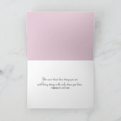 Carte Cancer du sein Ruban rose et Rose (Intérieur)