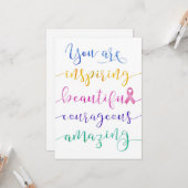 Carte Cancer du sein – Souviens-toi qui tu es (Devant/Arrière en situation)