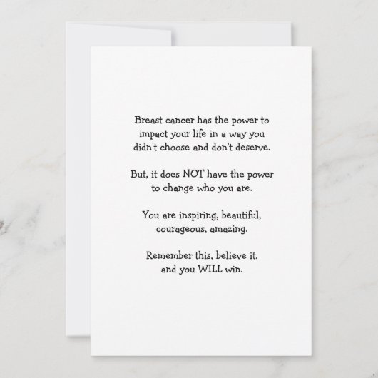 Carte Cancer du sein – Souviens-toi qui tu es (Dos)