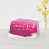 Carte Cancer du sein Survivant Vous êtes belle (Fleur jaune)