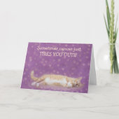 Carte Cancer et siestes de chat de soutien (Devant)