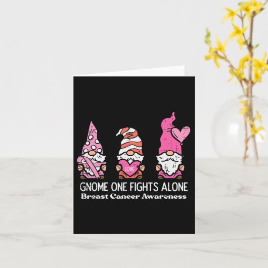 Carte Cancer Gnome One combat seul Sensibilisation Femme (Fleur jaune)