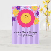 Carte Cancer Remission Celebration (Fleur jaune)