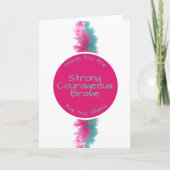 Carte Cancer Rose Et Turquoise (Devant)