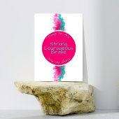 Carte Cancer Rose Et Turquoise