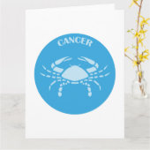 Carte Cancer, signe zodiaque, Horoscope, Astrologie (Fleur jaune)