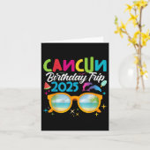 Carte Cancun Anniversaire Voyage 2025 Summer Beach Vacat (Fleur jaune)