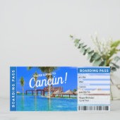Carte Cancún Mexique Surprise Voyage Pass Embarquement T (Debout devant)