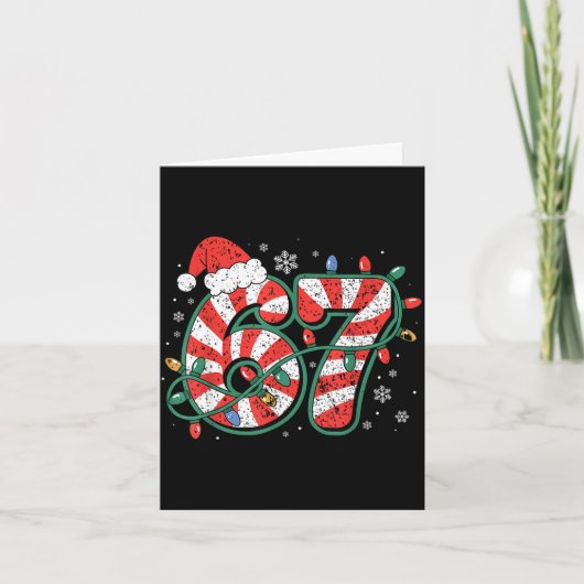 Carte Candy Cane 67 Funny Christmas 67 Six Seven Candy C (Devant)
