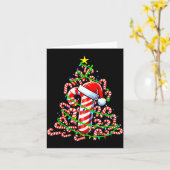 Carte Candy Cane Christmas Tree Lights Santa  (Fleur jaune)
