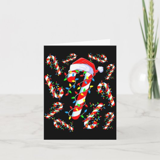 Carte Candy Cane Crew Red And White Santa Funny Christma (Devant)