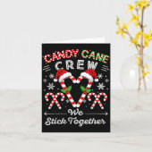 Carte Candy Cane Crew We Stick Together Christmas Xmas M (Fleur jaune)