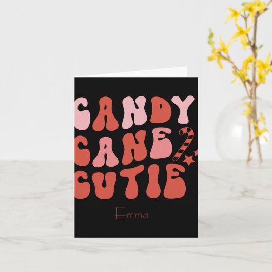 Carte Candy Cane Cutie Christmas Holiday Toddler T Shirt (Fleur jaune)