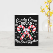 Carte Candy Cane Squad Cute Christmas Matching Design  (Fleur jaune)
