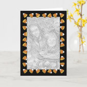 Carte Candy Corn (Fleur jaune)