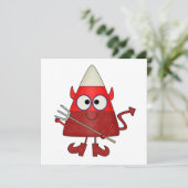 Carte Candy Corn Devil Halloween (Debout devant)