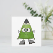 Carte Candy Corn Frankenstein Halloween (Debout devant)