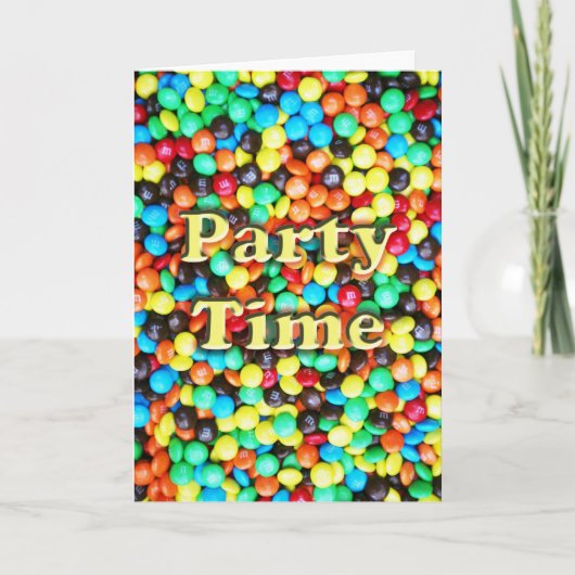 Carte Candy-M&Ms-party time-v-26 (Devant)