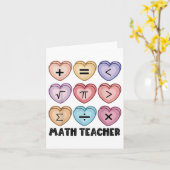 Carte Candy Math Valentines Coeurs de jour Enseignant Ma (Fleur jaune)