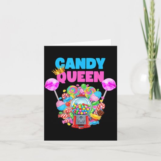 Carte Candy Queen Shirt Funny Lollip Candy Lover Humor (Devant)