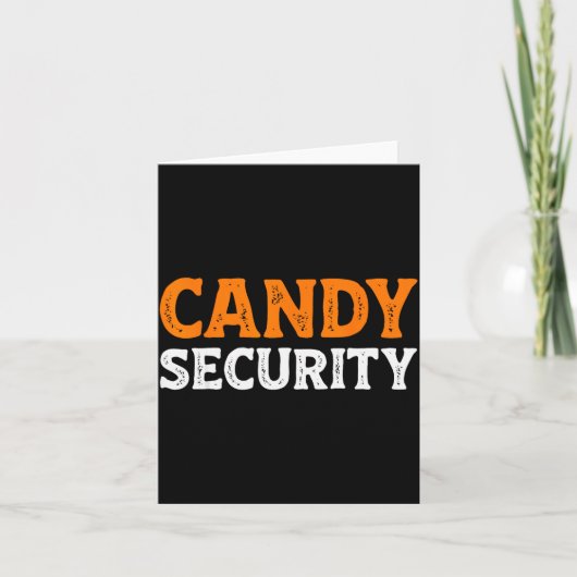 Carte Candy Security Funny Easy Lazy Halloween Dad Mom P (Devant)
