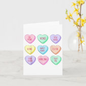 Carte Candy Sweet Conversation Coeurs Valentines Day Wom (Fleur jaune)