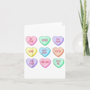 Carte Candy Sweet Conversation Coeurs Valentines Day Wom