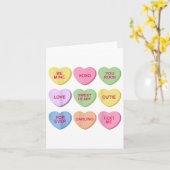 Carte Candy Sweet Conversation Coeurs Valentines Day Wom (Fleur jaune)