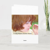 Carte Candy Waters Artiste de l'autisme (Dos)