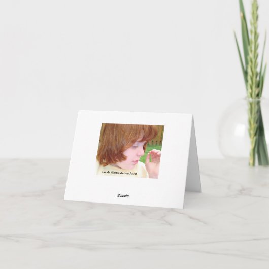 Carte Candy Waters Artiste de l'autisme (Dos)