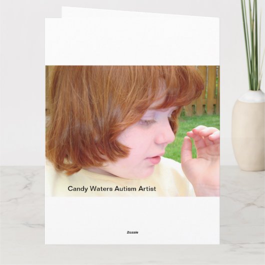 Carte Candy Waters Artiste de l'autisme (Dos)