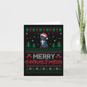 Carte Cane Corso Amoureux de les chiens Santa Hat Christ