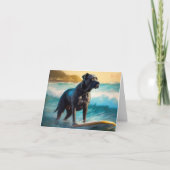 Carte Cane Corso Beach Surf Peinture (Devant)