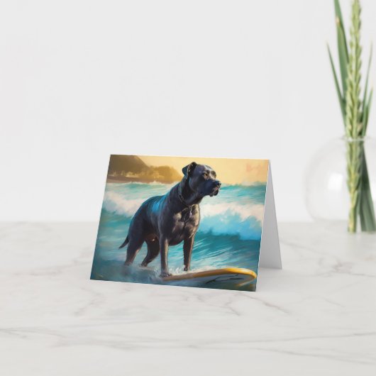 Carte Cane Corso Beach Surf Peinture (Devant)