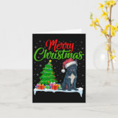 Carte Cane Corso Chien Noël Lumières Arbre Drôle Noël Do (Fleur jaune)