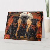 Carte Cane Corso Halloween Épouvantable (Devant)